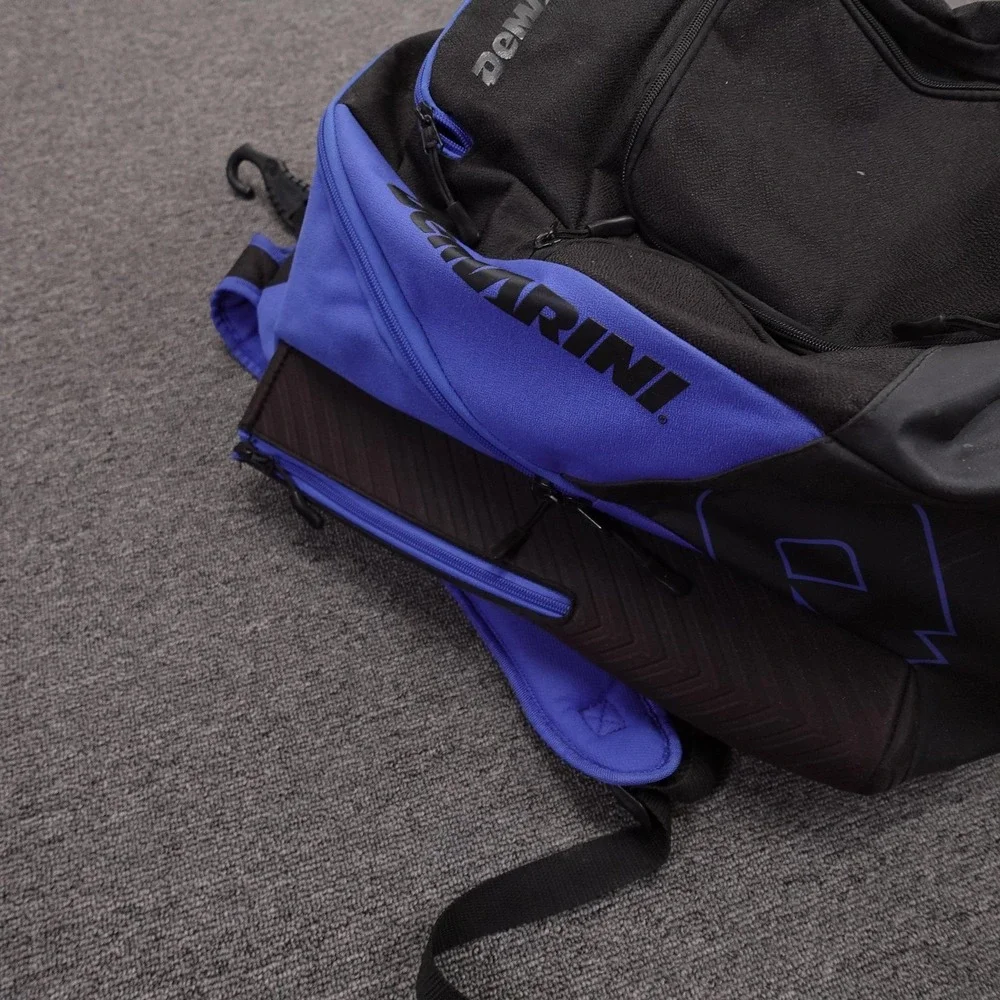 DeMarini Baseball Equipment Backpack Mens One Size Black Blue Bat Compartment